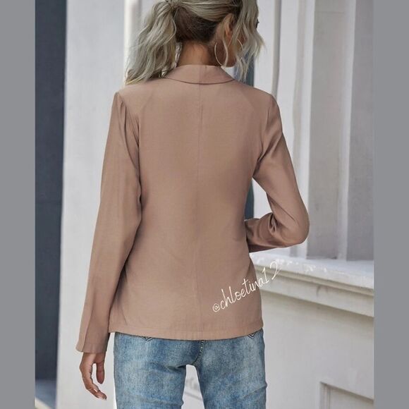 Women's V Neck Blazer Jacket Self Tie Knot Yellow or Choose Color - Picture 12 of 16